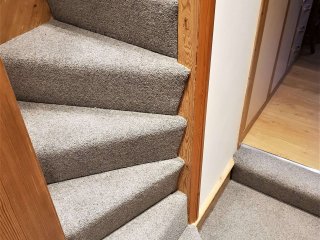 Carpet - Tomkinson Cotswold Deluxe (colour Grey sea) Stair carpets