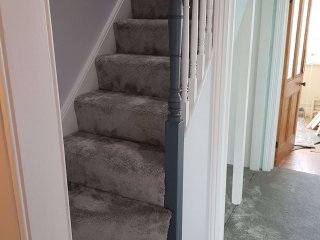 Carpet - Leonis Sarabi (Natural Slate 950) Staircase carpet fitting