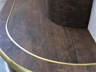 Nosings with Karndean Van Gogh (colour Aged Kauri VGW51T) Brass effect Nosing and Karndean LVT