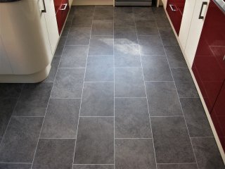 Karndean Knight Tile (colour ST14 Cumbrian Stone and silver strips) Karndean LVT