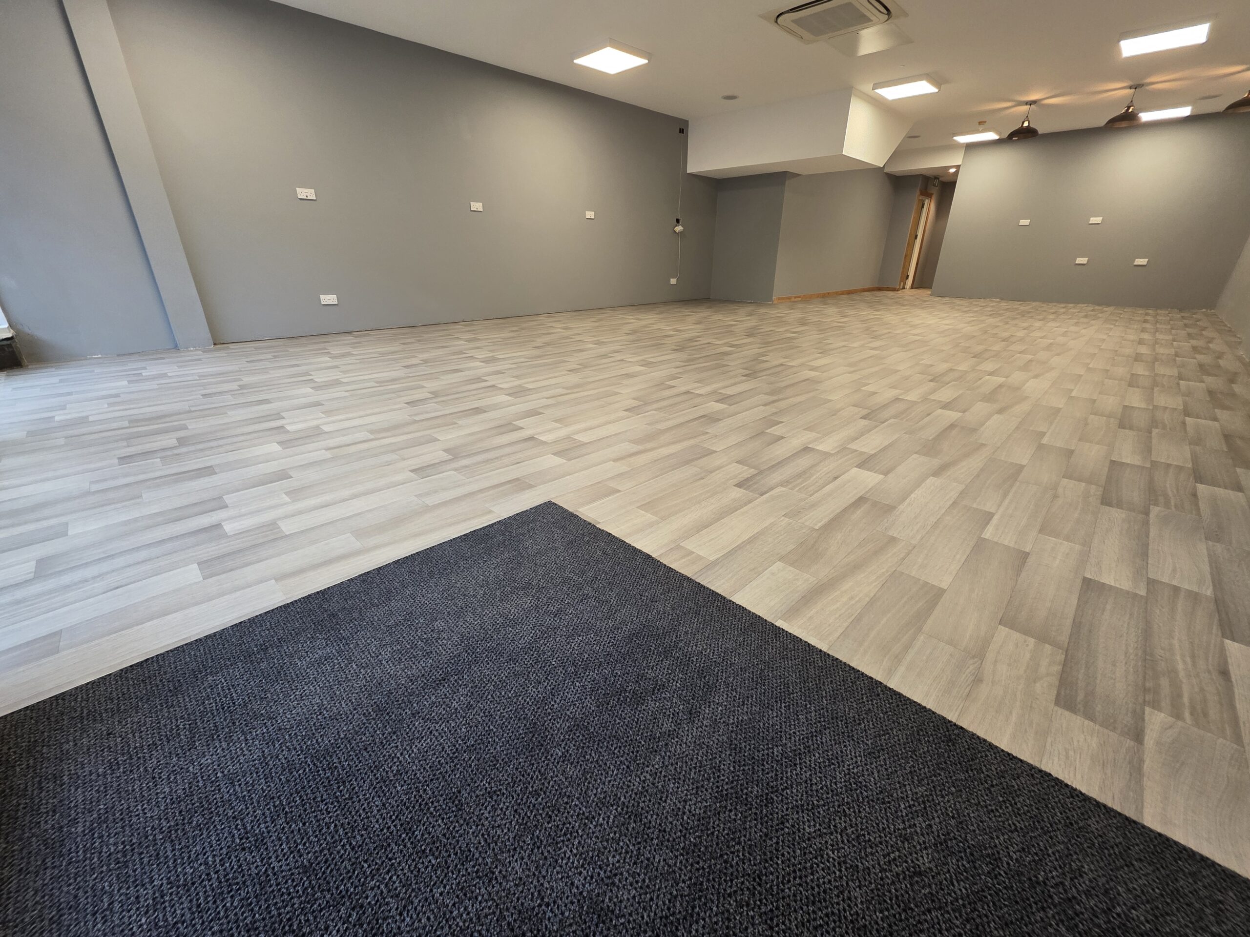 Commercial premises vinyl flooring and entrance matting